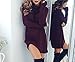 Jusfitsu Women's Turtleneck Long Sleeve Slim Fit Knit Pullover Sweater Dress
