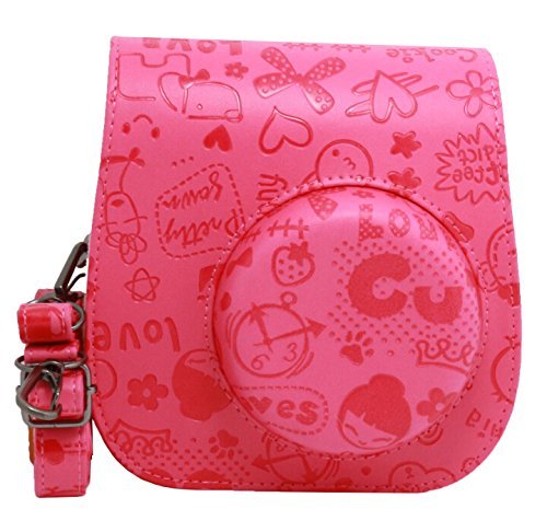 Woodmin fuji instax mini 8 camera case cartoon colorful…
