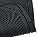 MotorTrend 100% Odorless Clean Rubber Car Floor Mat Set for Maximum Weather Protection (Matte Black) -Semi Custom Fit