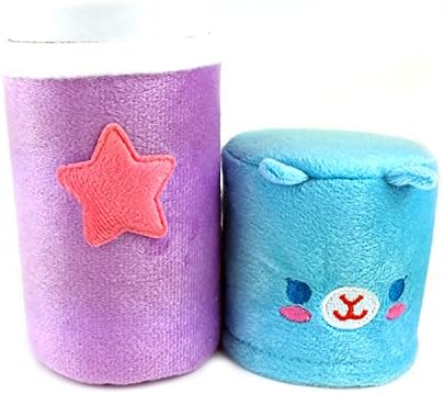 Cute Animal Cylinder Paper Pencil Case : School Supplies (BLUE)
