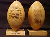 Michigan Wolverines Collegiate National Champions Commemorative Laser Engraved Maple Wood Football