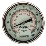 Adorama Analog, Large Dial Faced Stem Thermometer 2 1/2" luminescent dial with 8" stem. 1/2&Acirc;&deg; gradations.