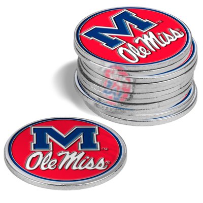 Mississippi Rebels Golf Ball Markers