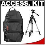 Pentax - Pentax Digital SLR Camera Sling Bag with Deluxe Photo/Video Tripod for Pentax K20D, K200D, K10D, K100D, K100D Super, K110D, *ist DL2, *ist DL, *ist DS2, *ist DS & *ist D Digital SLR Cameras