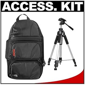 Pentax Digital SLR Camera Sling Bag with Deluxe Photo Video Tripod for Pentax K20D, K200D,... by Pentax
