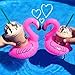 Moon Boat Giant Inflatable Pink Flamingo Pool Floats, 4 ft Wide, with 2 Flamingo Drink Holder Coaster (TM)