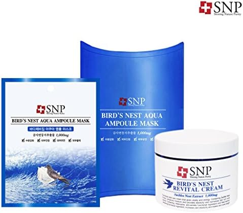 [SNP Cosmetic] Bird's Nest &amp; Gold Collagen &amp; Diamond Set (Bird's Nest Cream 100g + Mask 10ea)