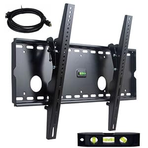 VideoSecu Black Tilt Wall Mount Bracket for most SAMSUNG flat panel plasma LCD TV 37 40 46 52 with Free 7ft HDMI Cable C83