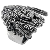 Large Indian Head - Silver Ring