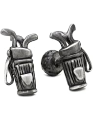 ROTENIER "Atelier" Sterling Silver Golf Bag and Golf Ball Cufflinks