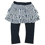 【H28年春物】 nico hrat(ニコフラート) 製品洗い加工済み 綿レーヨン天竺ストライプスカッツ 80cm/NB NO.B-261101