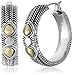 Lucky Brand Two Tone Hoop Earrings