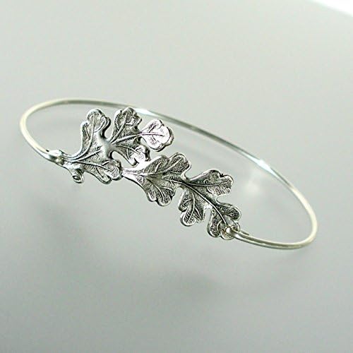 Oak Leaf Bangle Bracelet - ss