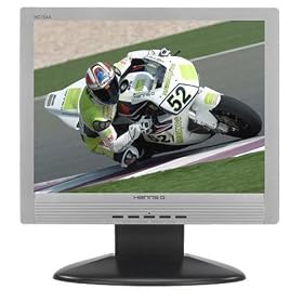 HANNS.G 15" LCD  HC154A 1024x768 resolution 16MS response time VGA connection VESA compatable with speakers Silver & black in colour