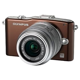Olympus E-PM1 Compact System Camera - Brown (includes M.ZUIKO Digital 14 -42mm II R Lens)