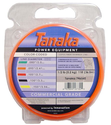 Tanaka Color-Coded Round String Trimmer Line 095-Inch x 143