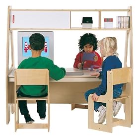 TWIN COMPUTER DESK CENTER by CutieBeauty jc