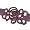 Violet Plum Rose Crystal On Faux Suede Band Bracelet With Button Clasp