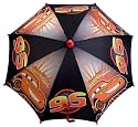 Disney Pixar Cars - Lightning Mcqueen 95 Red and Black Umbrella with Figure Handle (Children's Size)
