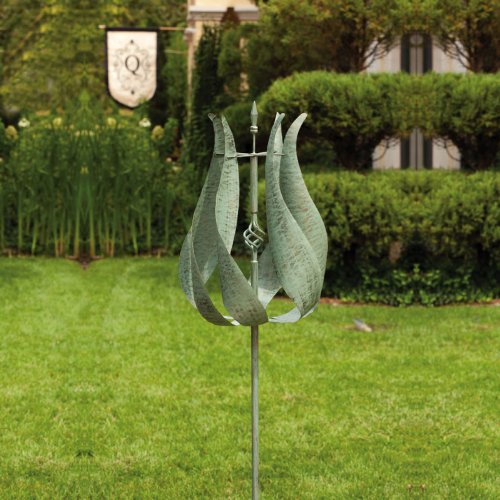 Tulip Powder Coated Metal Kinetic Garden Art