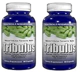 2 Bottles Tribulus Terrestris - 90 Capsules 450mg 40% Saponins 180mg