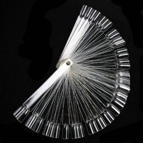 Chinadiscountstore Clear Color Nail Art Board Tips Stick Polish Display Practice Fan