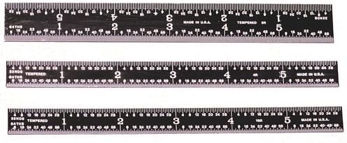 "Easy Look" Precision Rules - Rigid Length: 12", Graduation: E/M