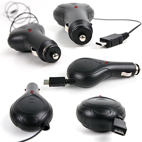 DURAGADGET Premium Quality In-Car Charger (5V / 1A) with Retractable Micro USB Cable - Compatible with the New Eken H9 Ultra 4K | H8 | H3 Action Cameras