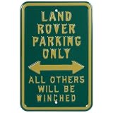 Blechschild Land Rover Parking Only