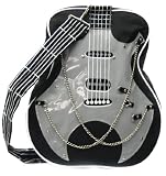 Gray Guitar Rock Shoulder School Backpack