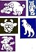 Multi Use Body Art Stencils-Set 18