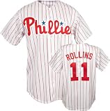 Jimmy Rollins Philadelphia Phillies Home White/Scarlet Youth MLB Replica Jersey