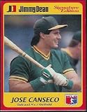 1991 Jimmy Dean 19 Jose Canseco Canseco Oakland Athletics(Baseball Cards)