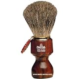 Omega #6126 100% Pure Badger Shaving Brush with Wooden Handle