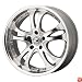American Racing Casino (Series AR383) Silver with Machined Face and Lip - 16 X 7 Inch Wheel