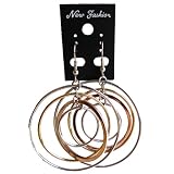 Modern Gold and Silver Color Drop Earrings-Unique Gift Idea-(E2)