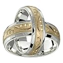 Delana - Stunning Two Tone Comfort Fit Wedding Band for Him & Her! Custom Made! Choose your Size.