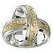Delana - Stunning Two Tone Comfort Fit Wedding Band for Him & Her! Custom Made! Choose your Size.