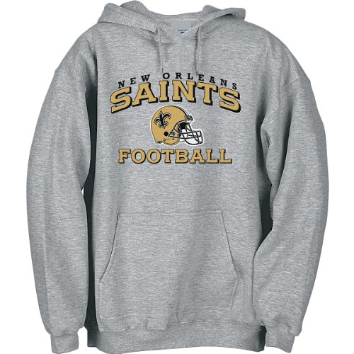 Reebok New Orleans Saints Stacked Helmet Hooded Fleece Medium