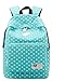 eKingstore Polka Dot Canvas Unisex Women and Man Canvas Rucksack Casual Daypack Backpack Laptop Backpack College Bookbag Book Tote Bag for Teens Students School Bags (Blue)