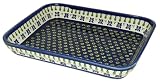  : Teresa Beach Polish Pottery Small Rectangular Baker (10 inch x 8 inch), Country Flower pattern