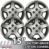2005-2007 Chevrolet Cobalt 15 Inch Silver Metallic Clip-On Hubcap Covers
