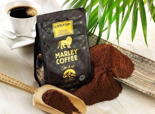 (4 PACK) - Marley Lively Up Espresso Roast Whole Bean Coffee| 227 g |4 PACK - SUPER SAVER - SAVE MONEY