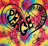 Tie Dye Tapestry~ Peace, Love & Freedom~ Approx 40 x 45