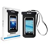 FRiEQ Universal Waterproof Case Bag for Outdoor Activities - Perfect for Boating / Kayaking / Rafting / Swimming - Waterproof bag for Apple iPhone 6S, 6, 5S, 5C, 5; Galaxy S6, S4, S3; HTC One X, Galaxy Note 3, Note 2; LG G2 - Protects your Cell Phone or MP3 Player from Water, Sand, Dust and Dirt - IPX8 Certified to 100 Feet(Black)