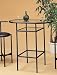 Kitchen & Housewares : Retro 50s Style Black Metal Kitchen Pub Bar Table w/Glass Top