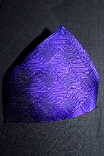 Grape Squares Silk Pocket Square