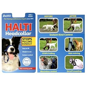 Halti Dog Training Head Collar Black Padded Size 2