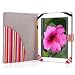 Kroo Magenta Stripe MELROSE Canvas Case for Apple New iPad (iPad 3) Tablet PC