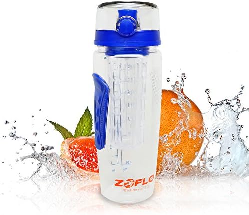 Original 3-in-1 32 Oz Blender Bottle Infuser Water Bottle - Premium Bottle, Infuser and Shaker Bottle All in One! Use As Large Water Bottle, 32 Oz Fruit Infuser or Protein Shaker Bottle. Eco Friendly Shatter Proof Tritan Plastic - Durable Flip Top Lid - Large 32 Oz - Mixer Ball Blender - 100% Satisfaction Guaranteed - Free Recipes